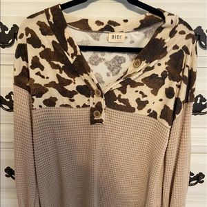 Boutique long sleeve waffle shirt. Only worn once